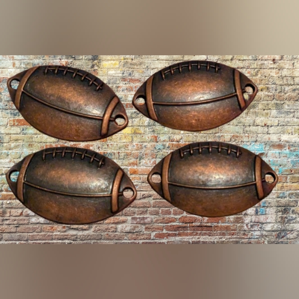 Rustic Football Connector Jewelry Notion Set #4